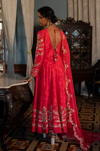 Aura embroidered anarkali set