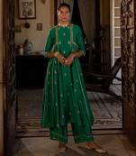 Punya emerald green kurta set