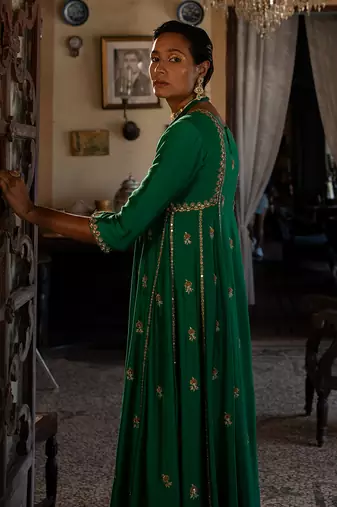 Punya emerald green kurta set