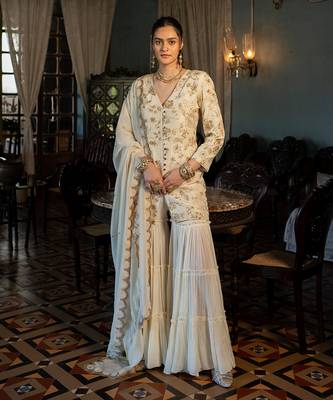 Amara jacquard sharara set 1
