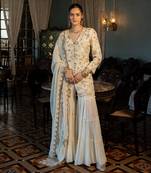 Amara jacquard sharara set