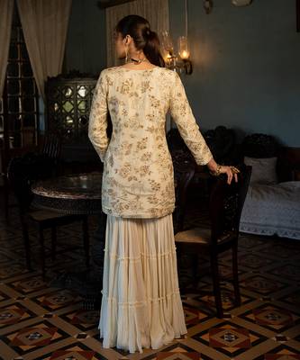 Amara jacquard sharara set 4