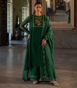 Ahiliya emerald green kurta set