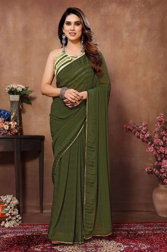 Vedant Vastram Women'S Georgette Printed Ready To Wear Saree 