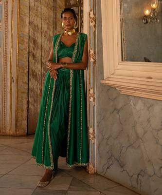 Ananya Green Jacket Set 1