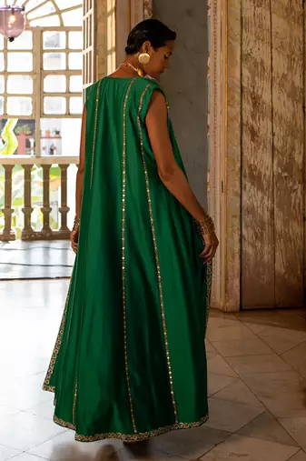 Ananya Green Jacket Set