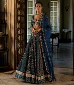 Kawaish Navy Blue Lehenga Set