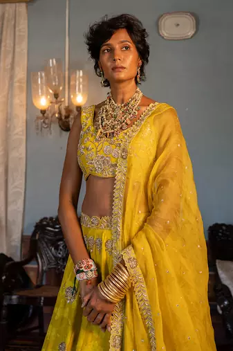 Ruya Yellow Lehenga Set