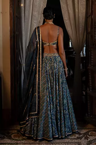 Eila Blue Lehenga Set