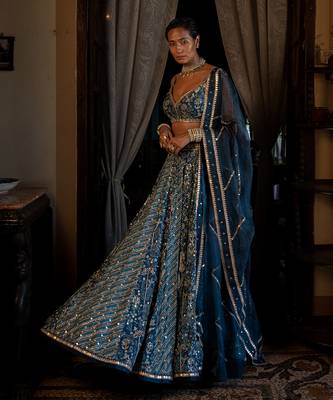 Eila Blue Lehenga Set 4