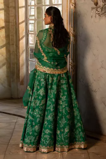 Adira Green Lehenga Set