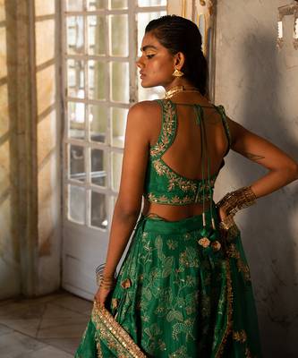 Adira Green Lehenga Set 4