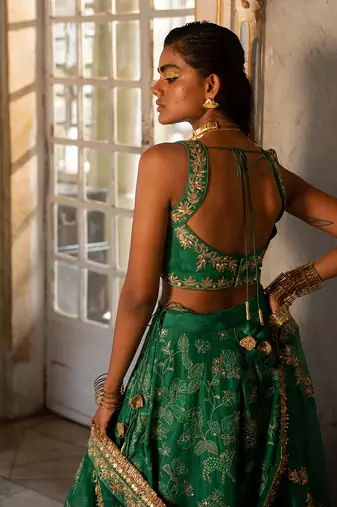 Adira Green Lehenga Set