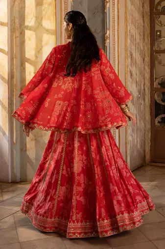 Eyana Red Lehenga Set