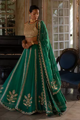 Zariya Green Lehenga Set