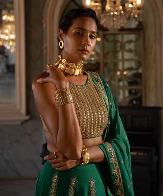 Zariya Green Lehenga Set 3