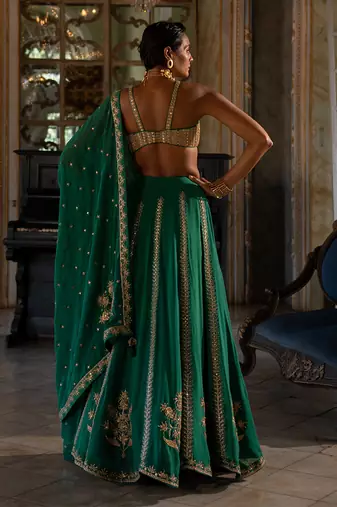 Zariya Green Lehenga Set