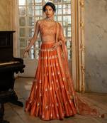 Ahana Orange Lehenga Set