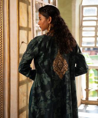 Zoha Teal Jacket Set 3