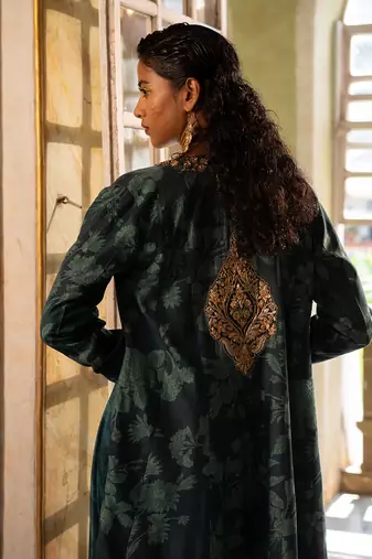 Zoha Teal Jacket Set