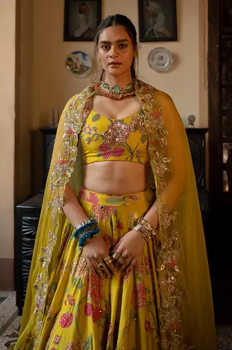 Inayya Yellow Lehenga Set