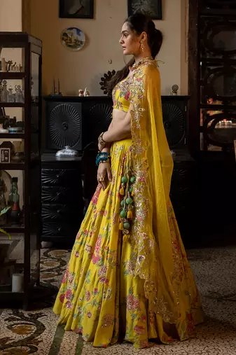 Inayya Yellow Lehenga Set