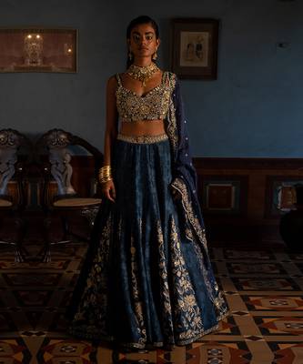 Amelia Blue Kali Lehenga Set 1