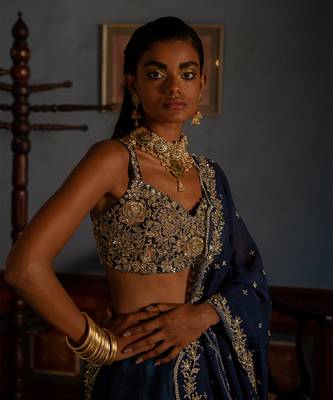 Amelia Blue Kali Lehenga Set 3