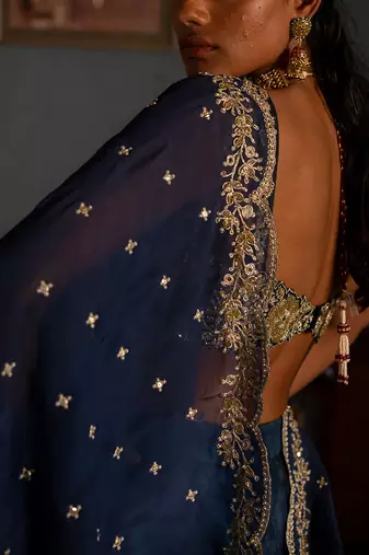 Amelia Blue Kali Lehenga Set