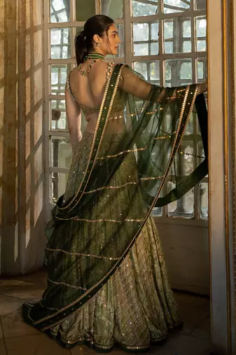 Polvina Green Lehenga Set