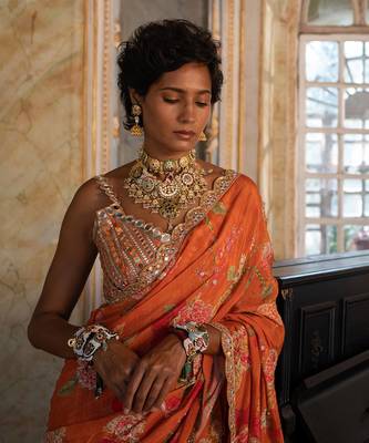 Inaara Floral Sharara Saree Set 2