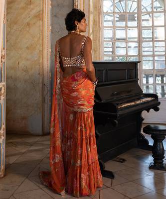 Inaara Floral Sharara Saree Set 3