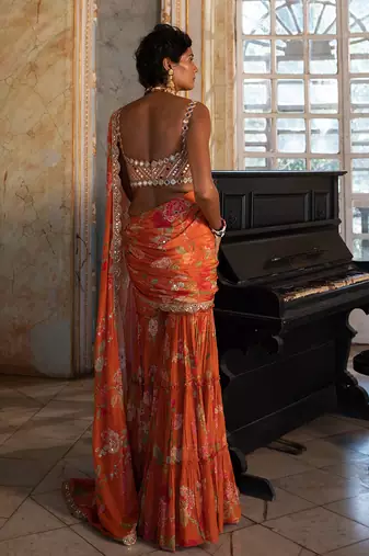 Inaara Floral Sharara Saree Set