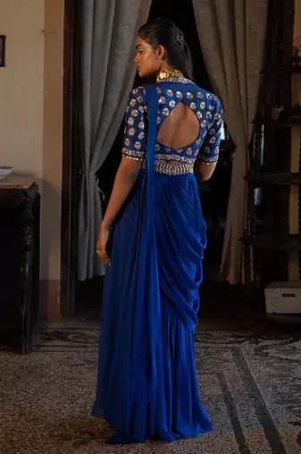 Tatva Embroidered Saree Set