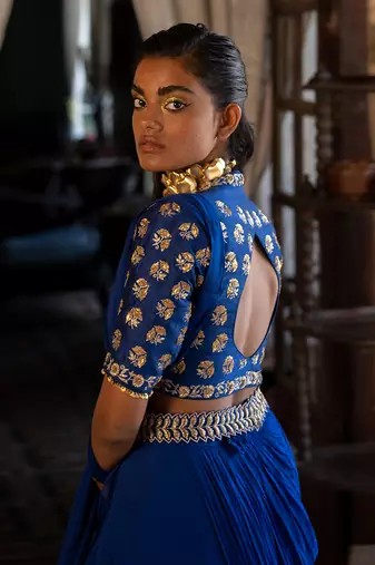 Tatva Embroidered Saree Set