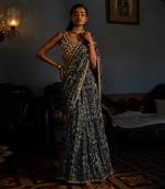 Kaira Navy Blue Saree Set