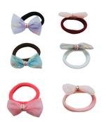  Cute Bow Multicolor Rubberband Set of 6