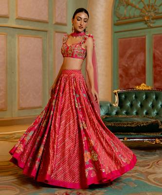 Blooming Floral Printed Lehenga Set. 2