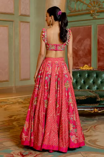 Blooming Floral Printed Lehenga Set.
