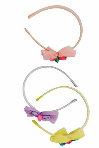  Cute Bow Multicolor Hairband Set of 3