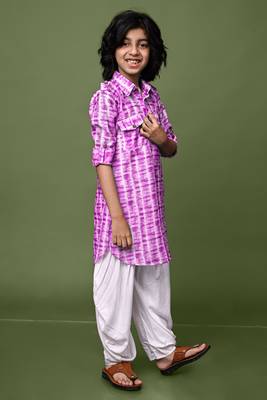 Vesham kurta with pathani suit set for boys 3
