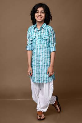Vesham kurta with pathani suit set for boys 1