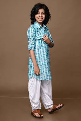 Vesham kurta with pathani suit set for boys 2