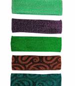  Multicolor Glitter Elastic Hairband Pack of 5