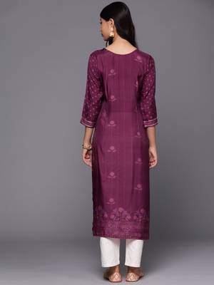 Ahalyaa women floral printed gotta patti kurta 5