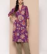 Ahalyaa women floral printed crepe kurta