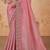 Pink banarasi crush silk embroidered saree with unstitched blouse piece