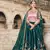 TURQUOISE RESHAM EMBROIDERED SATIN DESIGNER BRIDAL WEDDING & PARTY WEAR FESTIVAL SEMI STITCHED LEHENGA
