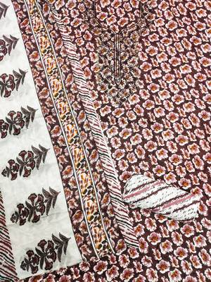 Women's multi designer print pc cotton dress material 2