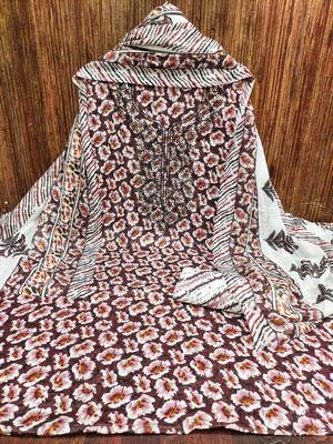 Women's multi designer print pc cotton dress material 3